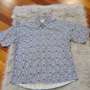 Alexander Martin mens golf short sleeve button down size large